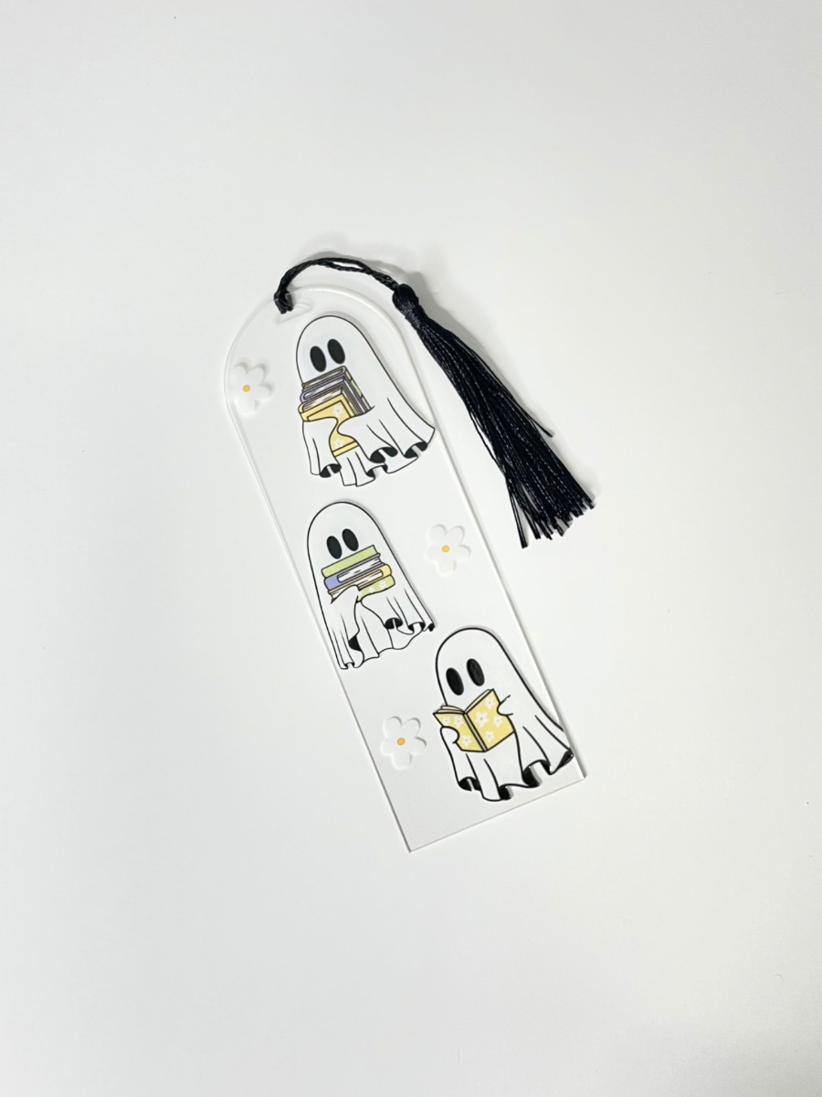 Bookish ghost acrylic bookmark