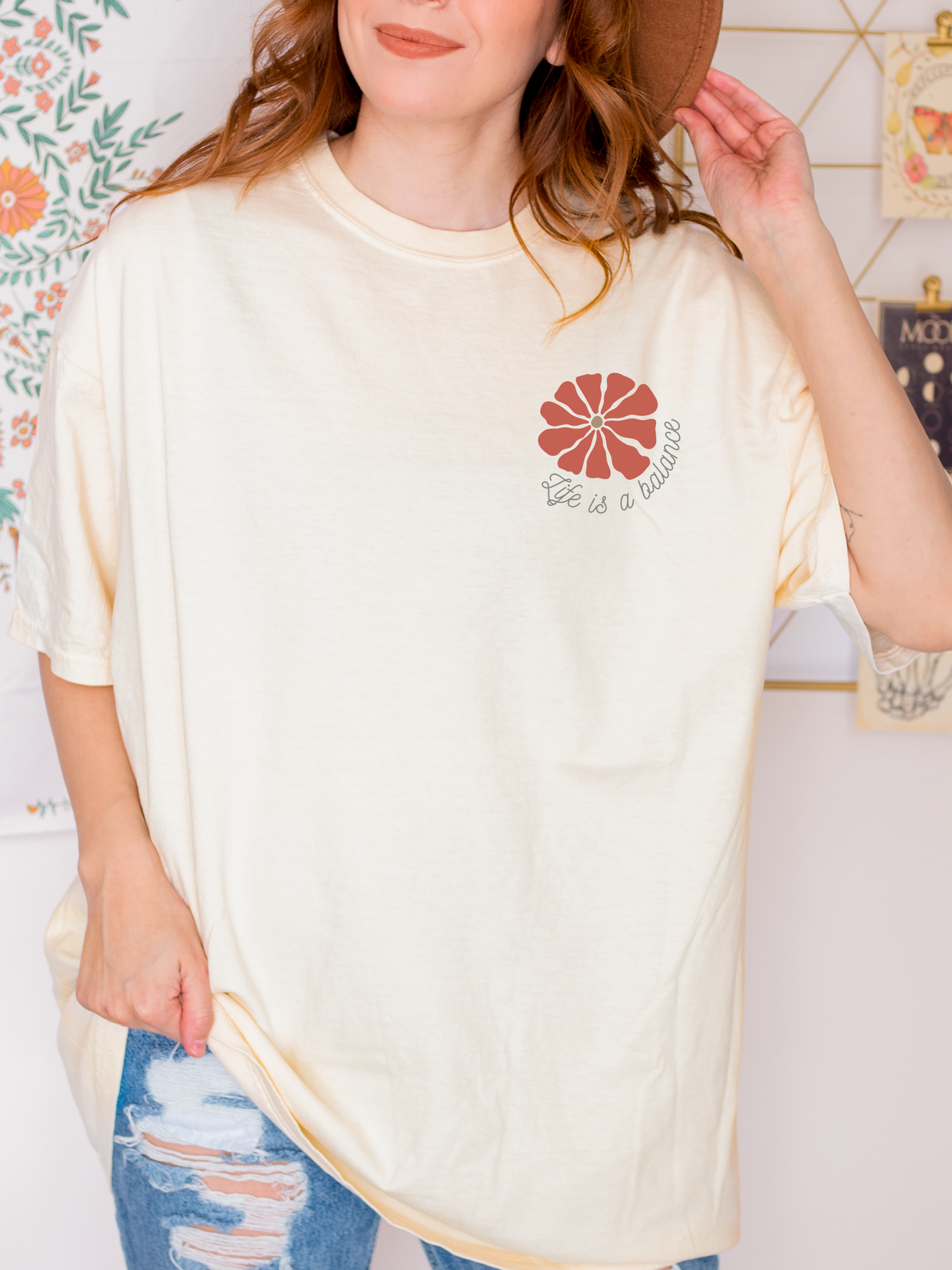 Life is a balance oversized t-shirt