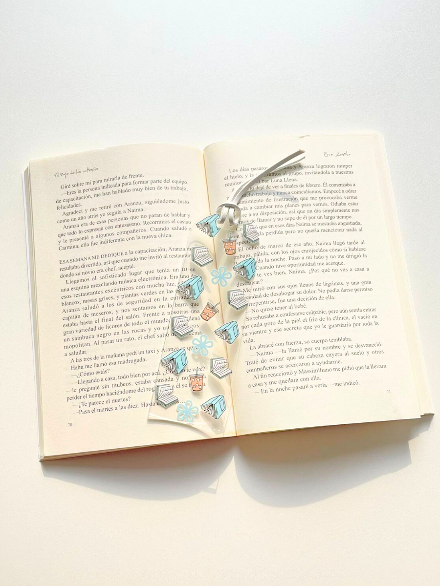 Ice coffe & books acrylic bookmark