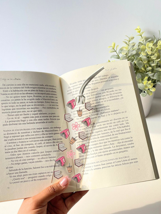 Ice coffee & books acrylic bookmark