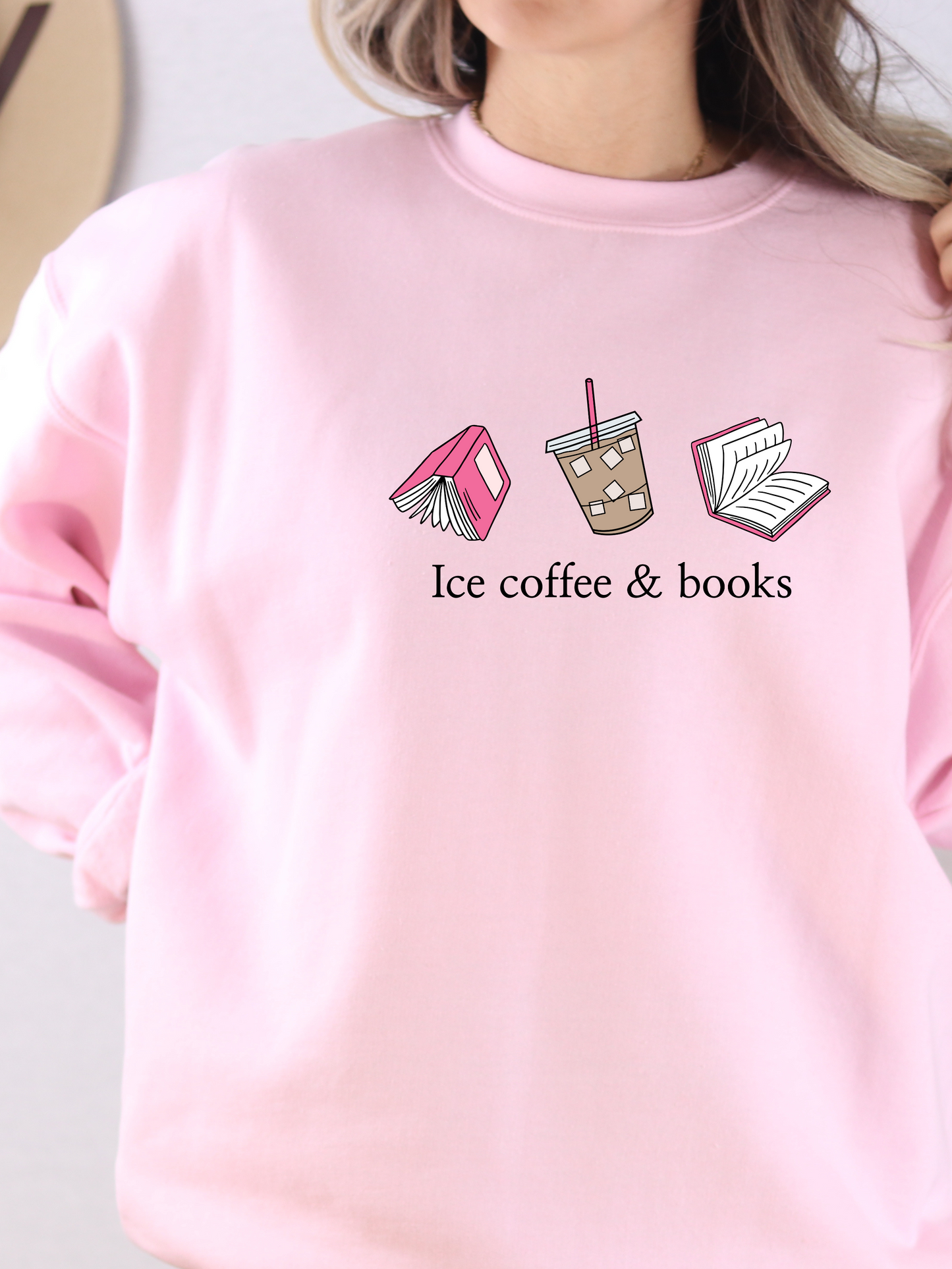 Ice coffee & books sweatshirt