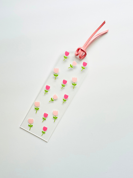 Tulips acrylic bookmark