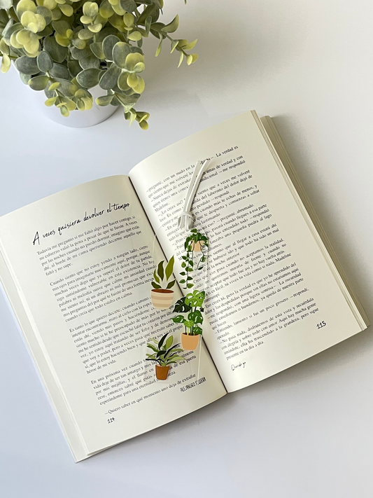 Indoor plants acrylic bookmark