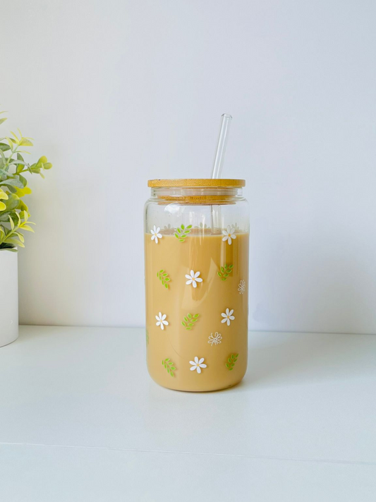 Spring vibes glass can 16 oz