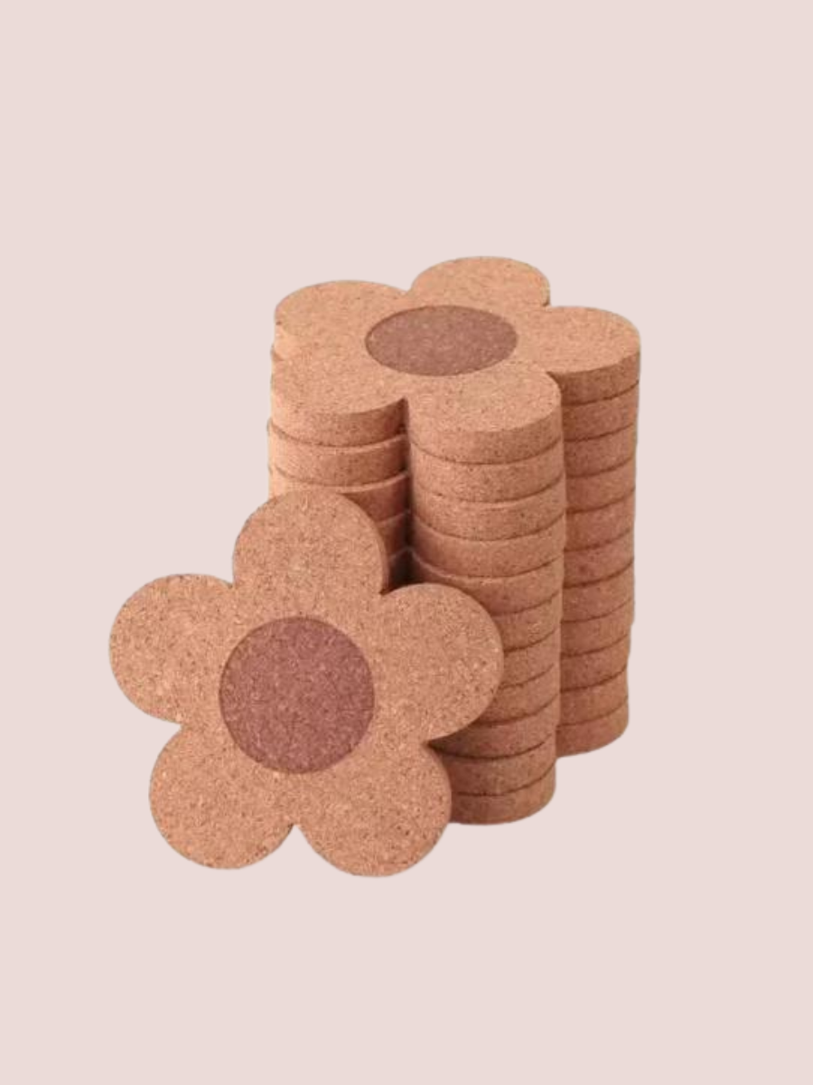 Daisy cork coaster