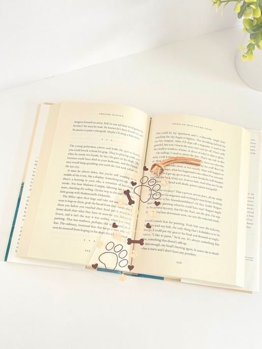 Dog lover acrylic bookmark